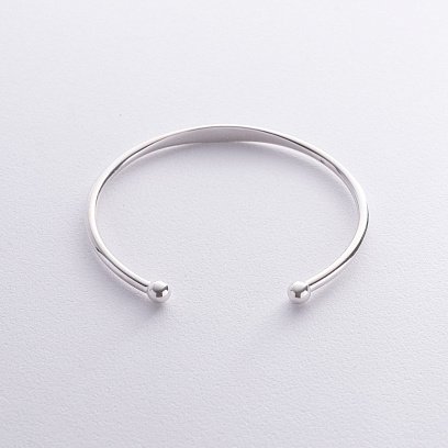 Серебряный жесткий браслет для гравировки 141689 №5