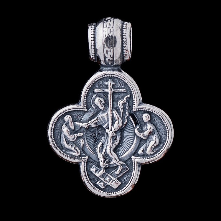 Серебряный крестик (чернение) 13092 от ювелирного магазина Оникс - 2