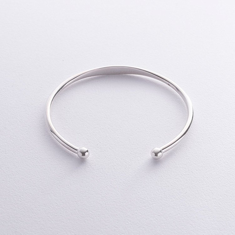 Серебряный жесткий браслет для гравировки 141689 от ювелирного магазина Оникс - 4