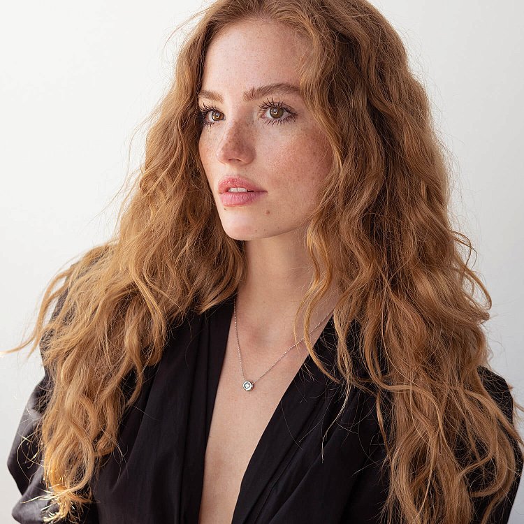 Золоте кольє з одним каменем (діамант) кол402ke від ювелірного магазину Онікс - 1