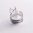 Серебряное кольцо "Змея" 112663 от ювелирного магазина Оникс - 6
