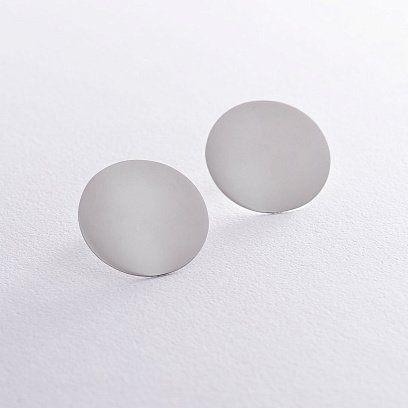 Сережки "Комети" в білому золоті с06677 №4