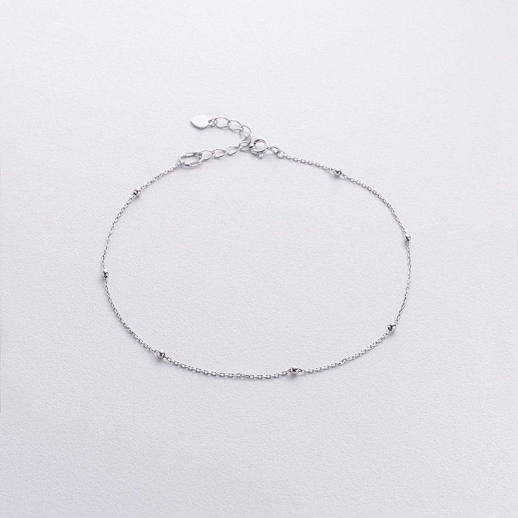 Серебряный браслет "Шарики" на ногу 905-01330 от ювелирного магазина Оникс