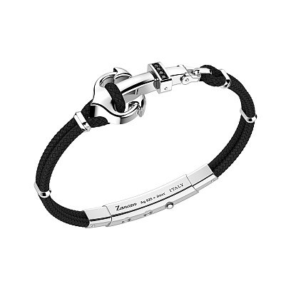 Чоловічий браслет із срібла "Якір" Zancan EXB623-NE