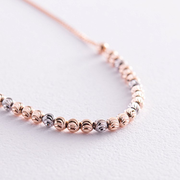 Золотий браслет "Кульки" б05113 від ювелірного магазину Онікс - 2