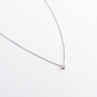 Серебряное колье с фианитом 908-00971 от ювелирного магазина Оникс - 1