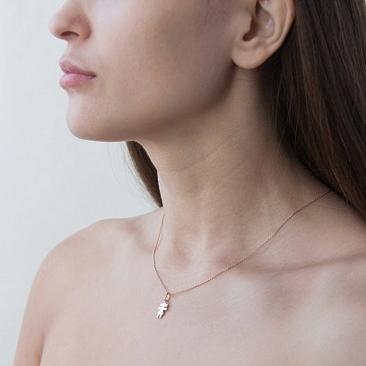 Золотой кулон "Девочка" п03358 №2