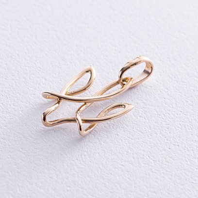 Золотой кулон "Герб Украины - Тризуб" п03686 №8