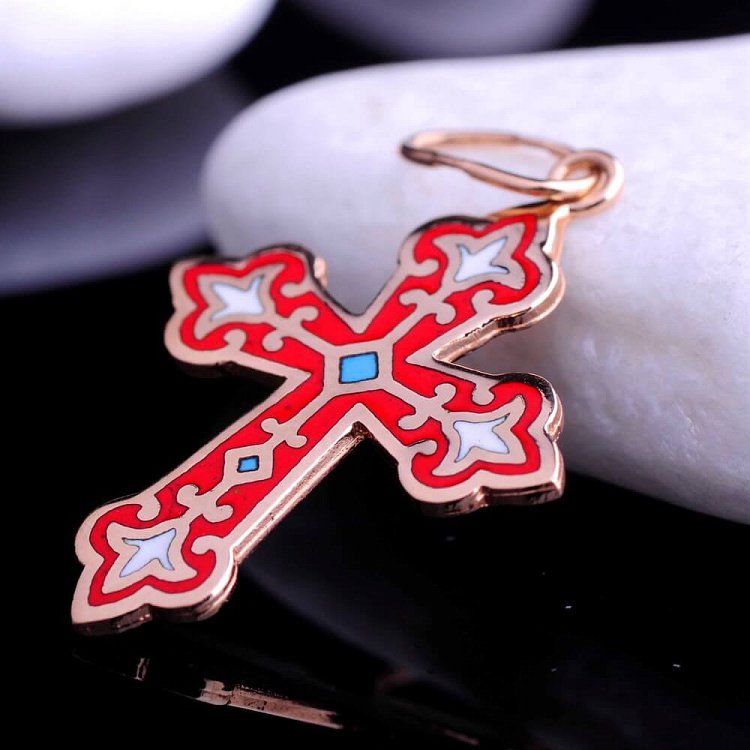 Хрестик з золота п00646 від ювелірного магазину Онікс - 4