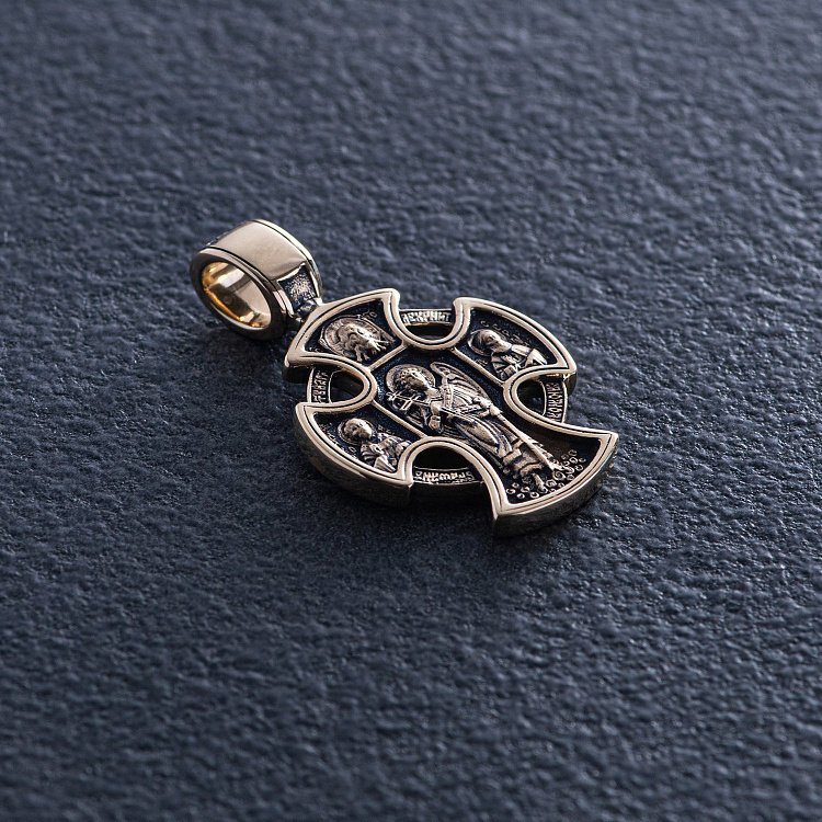 Православний хрест "Господь Вседержитель. Ангел Хранитель" п03883 від ювелірного магазину Онікс - 2