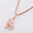 Золота підвіска з фіанітами "Серце" п01326 от ювелирного магазина Оникс - 2