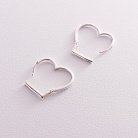 Срібні сережки "Сердечки" 123093 от ювелирного магазина Оникс - 3