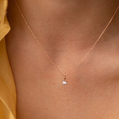 Золоте кольє з фіанітом кол01356 №5