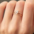 Золотое помолвочное кольцо  "Я люблю тебя" с фианитами к07140 от ювелирного магазина Оникс - 1