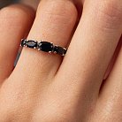 Серебряное кольцо с синтетическими сапфирами 1722/1р-NSPN от ювелирного магазина Оникс - 3