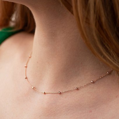 Колье "Шарики" в красном золоте кол02461 №4