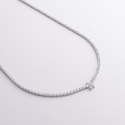 Золотое колье "Цветок" с бриллиантами колб0172pu №6