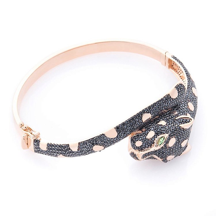 Золотой браслет с фианитами б03808 от ювелирного магазина Оникс