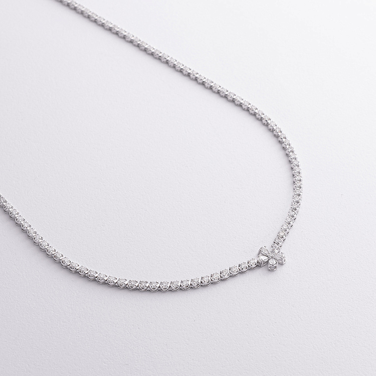 Золотое колье "Цветок" с бриллиантами колб0172pu от ювелирного магазина Оникс - 5