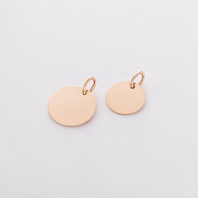 Кулон для гравировки в красном золоте (14 мм) п03101 №3