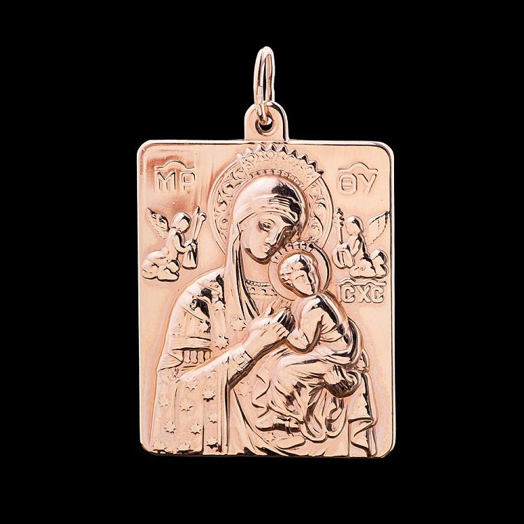 Золотая ладанка п01070 от ювелирного магазина Оникс