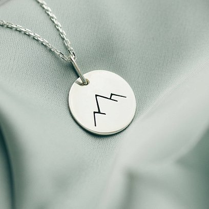 Серебряный кулон "Горы" 132724гр