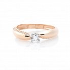 Золотое помолвочное кольцо с фианитами к05256 от ювелирного магазина Оникс - 2