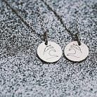 Парні срібні кулони "Символ нашого кохання" 132724пара от ювелирного магазина Оникс