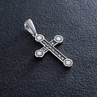 Серебряный крест "Распятие. Спаси и Сохрани" (на укр. языке) кду-15 от ювелирного магазина Оникс - 2
