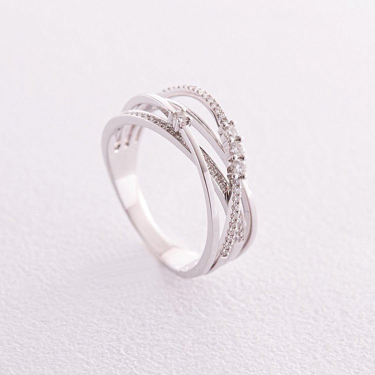 Золотое кольцо с бриллиантами кб0178са Золотое кольцо с бриллиантами кб0178са от ювелирного магазина Оникс