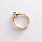 Золотое кольцо с изумрудом и бриллиантами ки1-4567 от ювелирного магазина Оникс - 2