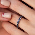 Золотое кольцо с дорожкой камней (сапфиры) кб0443gl от ювелирного магазина Оникс - 1