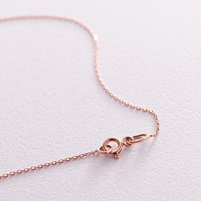 Золотое колье с крестиком (фианит) кол02108 №4