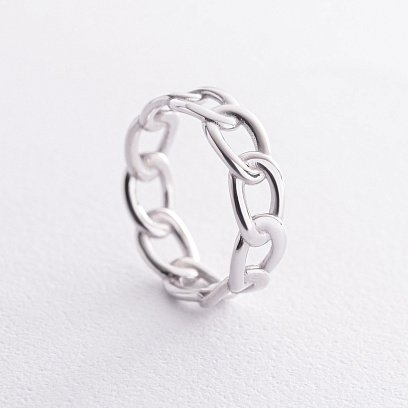 Каблучка "Ланцюжок" у сріблі OR133810 №3