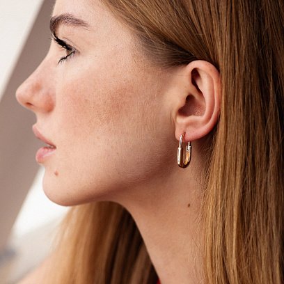 Сережки "Camilla" у червоному золоті с08891 №2