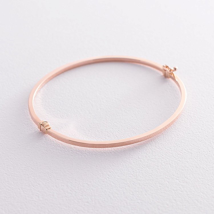 Жорсткий браслет з червоного золота б03736 від ювелірного магазину Онікс - 6