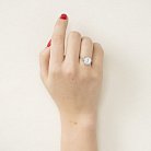 Серебряное кольцо с фианитом 11940 от ювелирного магазина Оникс - 1