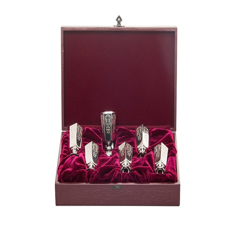 Серебряный набор с гранями  (6 шт.) нш73061 от ювелирного магазина Оникс