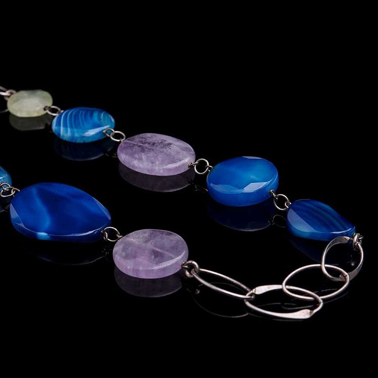 Намисто з кварцом, аметистом і агатом COLDR1016 - 3 Намисто з кварцом, аметистом і агатом COLDR1016 від ювелірного магазину Онікс - 3