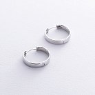 Серьги - кольца в серебре 7086 от ювелирного магазина Оникс - 2