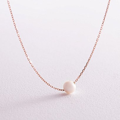 Кольє "Перлина на ланцюжку" (червоне золото) кол02290 №6