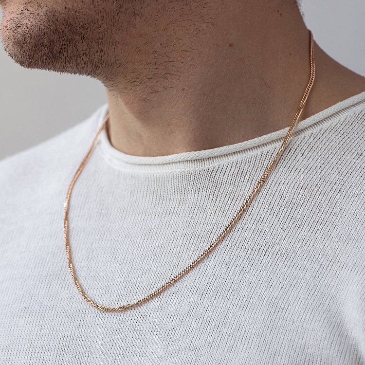 Цепочка золотая панцирное плетение (3 мм) ц00490-3 от ювелирного магазина Оникс - 1