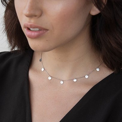 Золотое колье с монетками кол01441