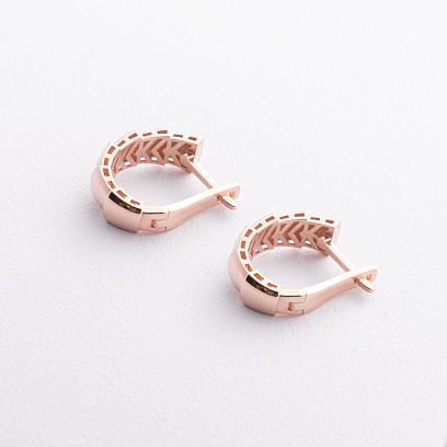 Золотые серьги "Змеи" с09647 №2