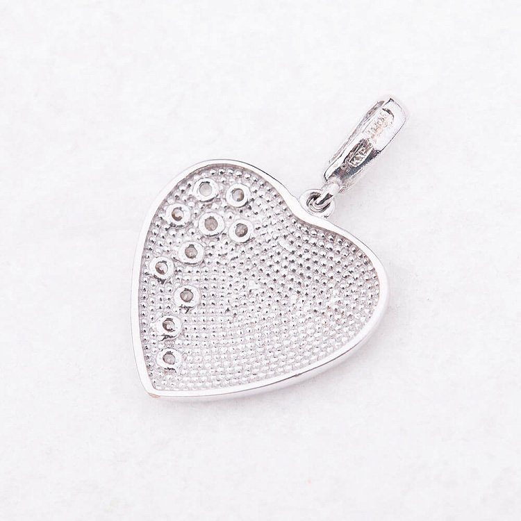 Золотая подвеска "Сердечко" с фианитами п01970 от ювелирного магазина Оникс - 1