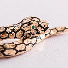 Золотой кулон "Змея" (эмаль, фианиты) п03632 от ювелирного магазина Оникс - 3