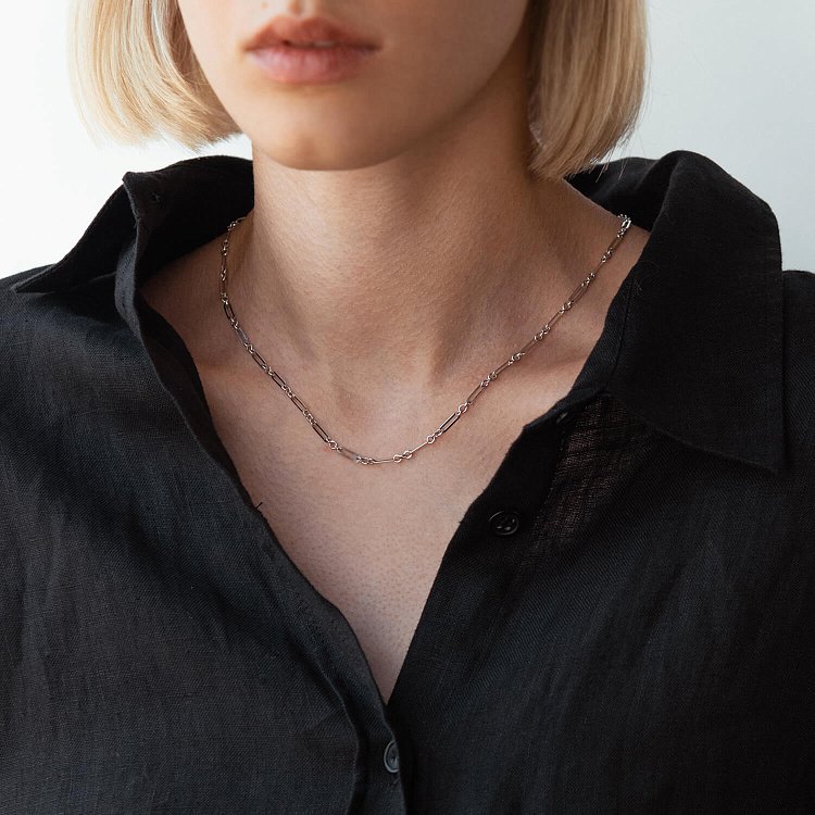 Колье "Ванесса" в белом золоте кол02206 от ювелирного магазина Оникс - 4