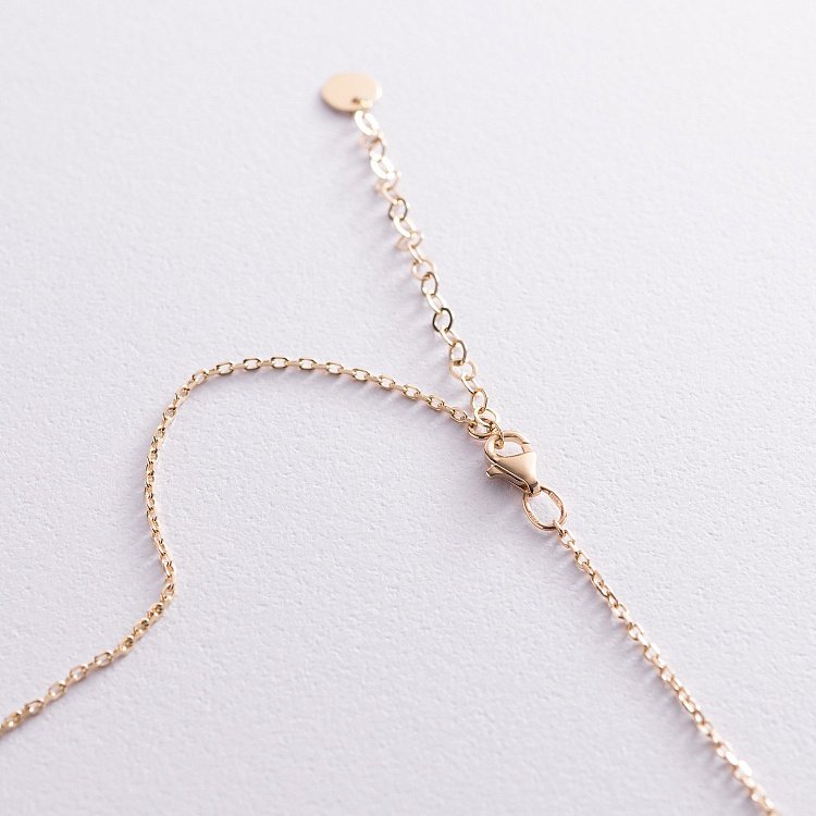 Кольє "Монетка" в жовтому золоті (можливе гравіювання) кол02041 від ювелірного магазину Онікс - 4