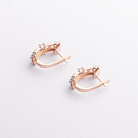 Сережки "Rosie" з фіанітами (червоне, біле золото) с09165 от ювелирного магазина Оникс - 1