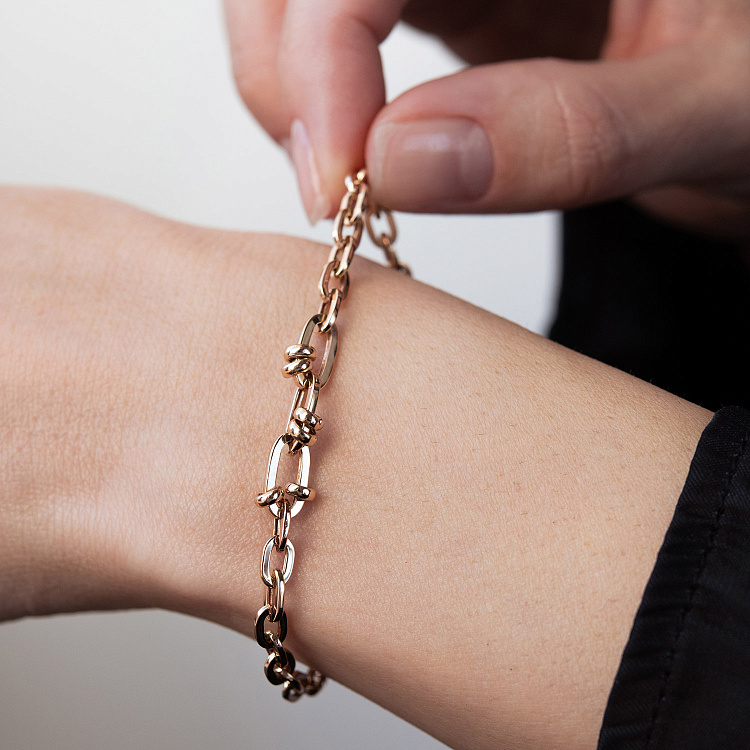 Браслет "Bianca" в красном золоте б05742 от ювелирного магазина Оникс - 1